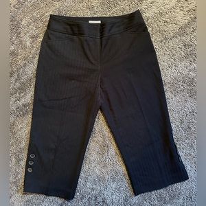 APT 9 STRETCH CROPPED BLACK DRESS PANTS